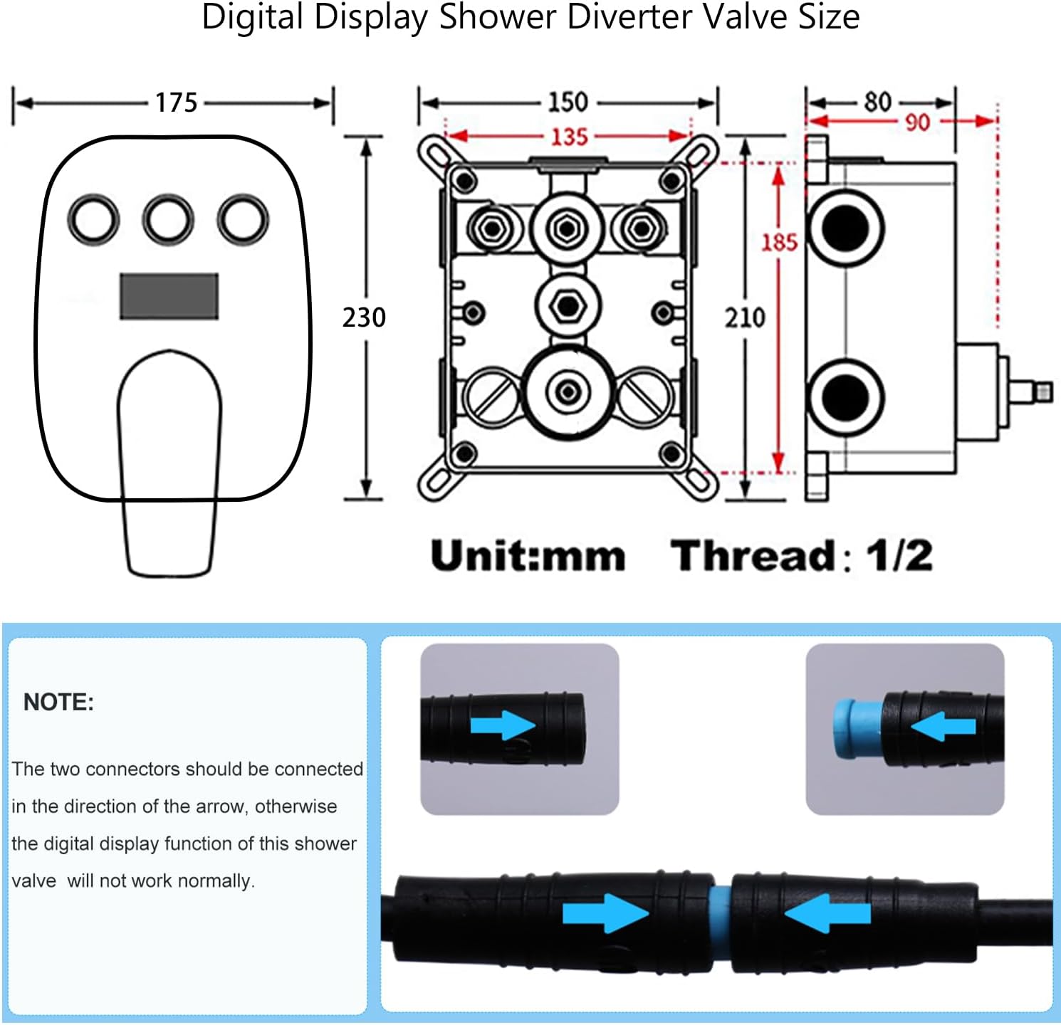 12Inch Brushed Gold Ceiling Shower System & 8Inch Wall-Mount Shower Faucet Set, 2 in 1 Handheld with Adjustable Slide Bar Included Temperature Display Valve and Trim Kit Can Work At Once